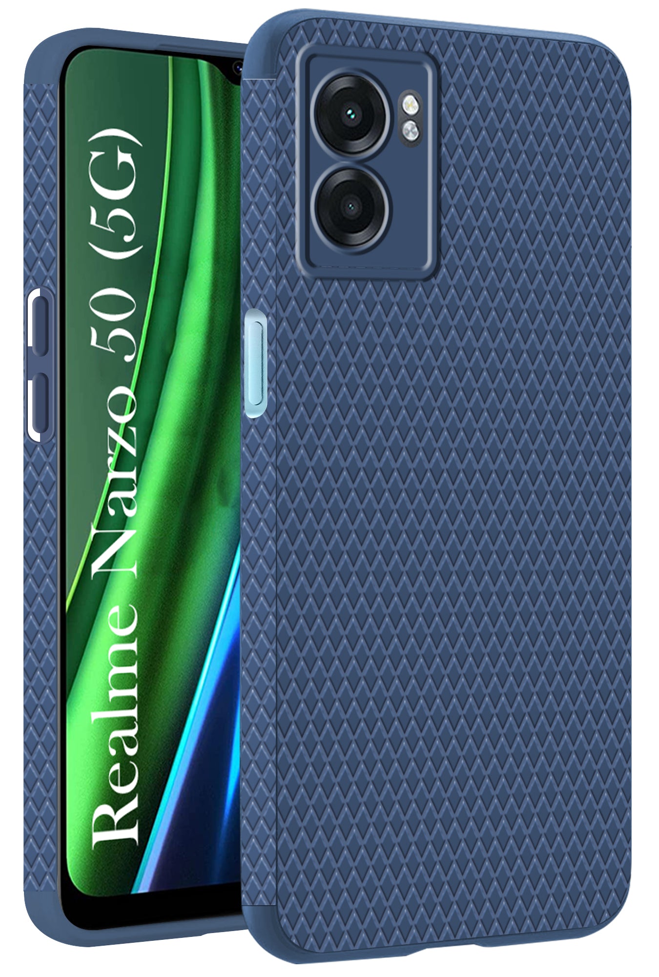 For Realme Narzo 50 5G Back Cover Case  (Liquid Silicone | Side Grip | Camera Protection)