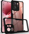 For Vivo V70 | Vivo V70 Elite 5G Back Cover Case Hybrid (Shockproof with Polycarbonate Clear Panel | Professional Black)