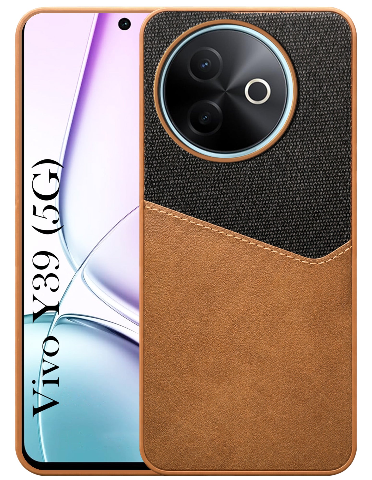 For Vivo Y39 Back Cover Case (Dual PU Leather Stitch | Professional Minimalist | Soft and Flexible)