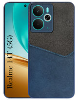 For Realme 14T Back Cover Case  (Dual PU Leather Stitch | Professional Minimalist | Soft and Flexible)