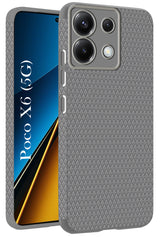 For Poco X6 5G Back Cover Case (Liquid Silicone | Side Grip | Camera Protection)