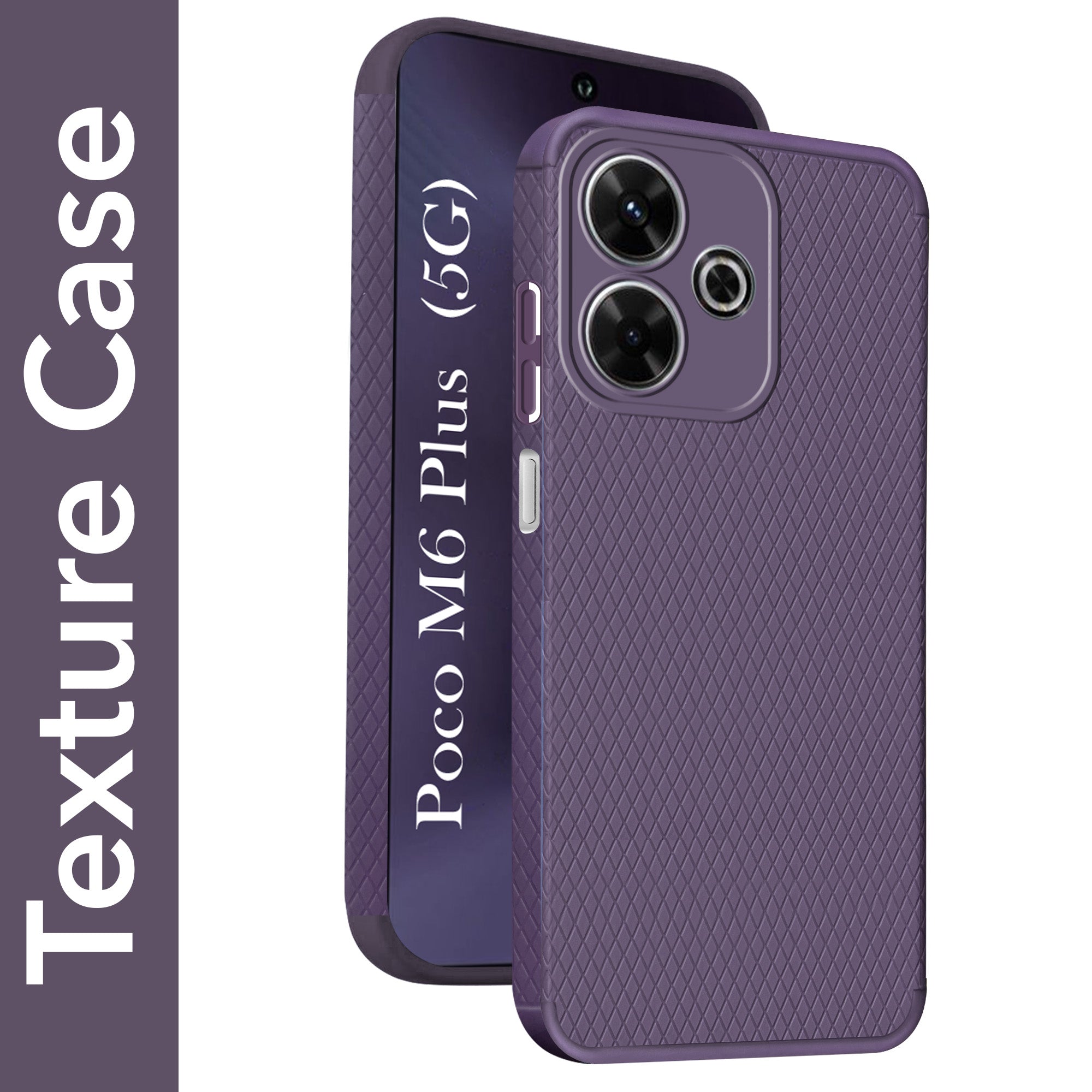 For Poco M6 Plus 5G Back Cover Case (Liquid Silicone | Side Grip | Camera Protection)