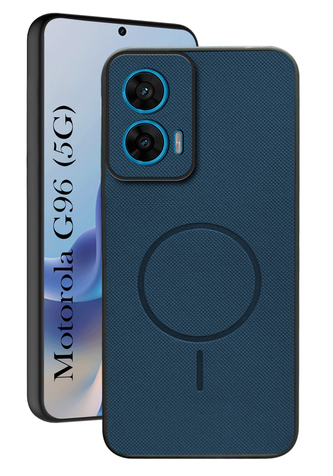 For Motorola Moto G96 Back Cover Case PU Leather (Texture Grip Design | Professional Minimalist | Camera Protection | Soft and Flexible)