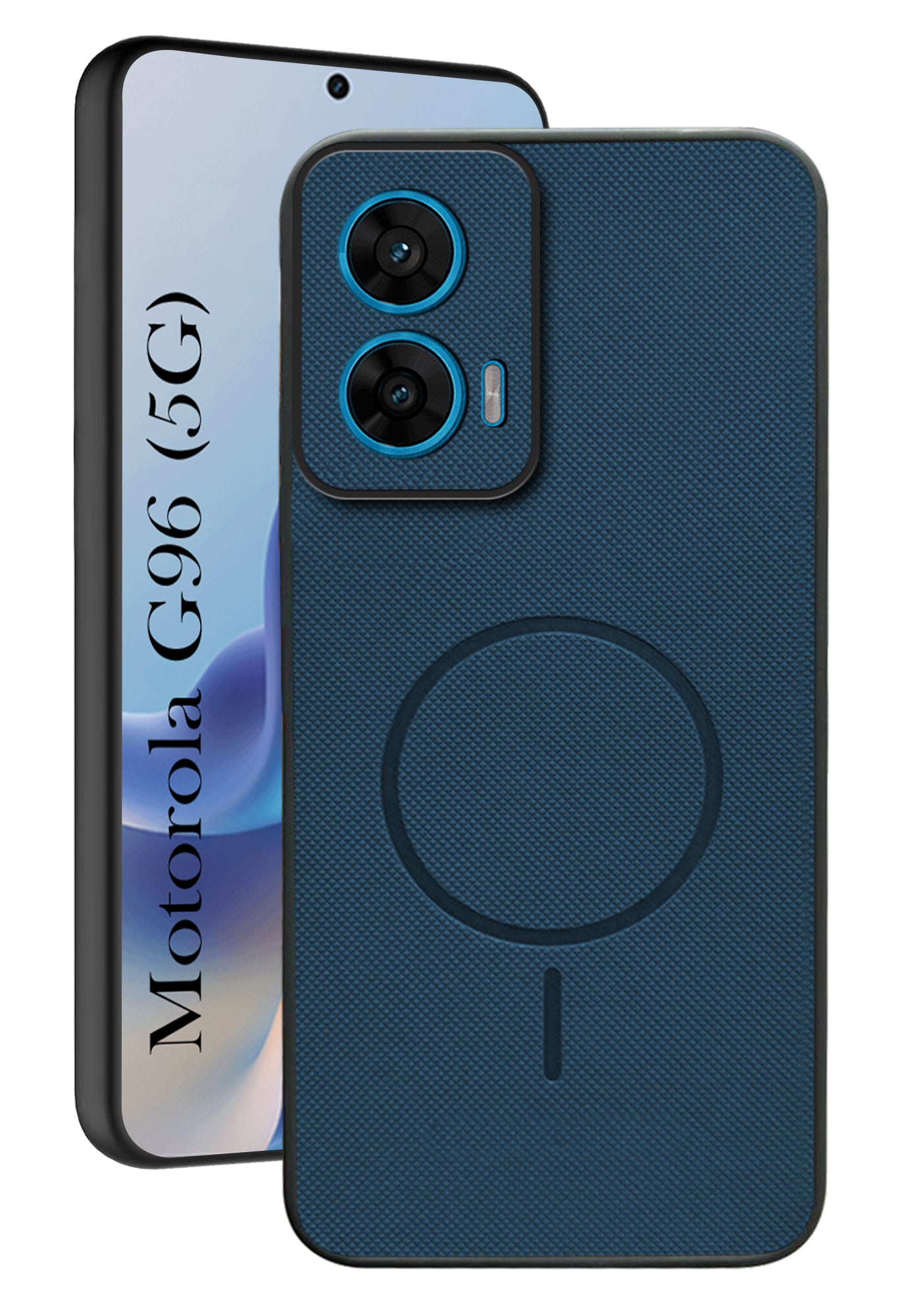 For Motorola Moto G96 Back Cover Case PU Leather (Texture Grip Design | Professional Minimalist | Camera Protection | Soft and Flexible)