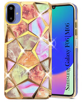 For Samsung Galaxy F06 | Samsung Galaxy M06 Back Cover Case (Dual Design Glitter Sparkle and Detachable Diamond Print Case | Soft and Flexible)