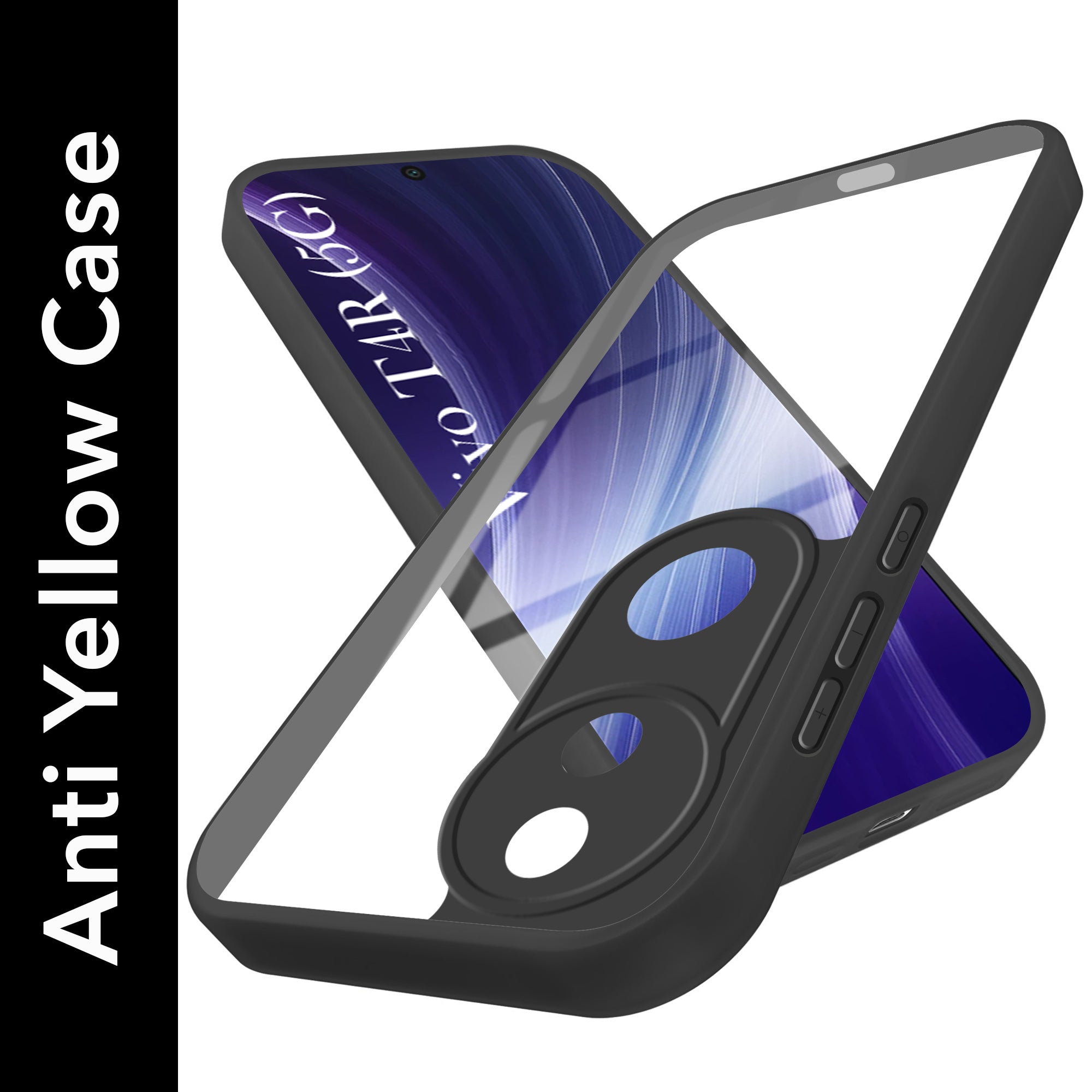 For Vivo T4R Back Cover Case (Lifetime Anti Yellow | Anti Scratch | Crystal Clear Shockproof)