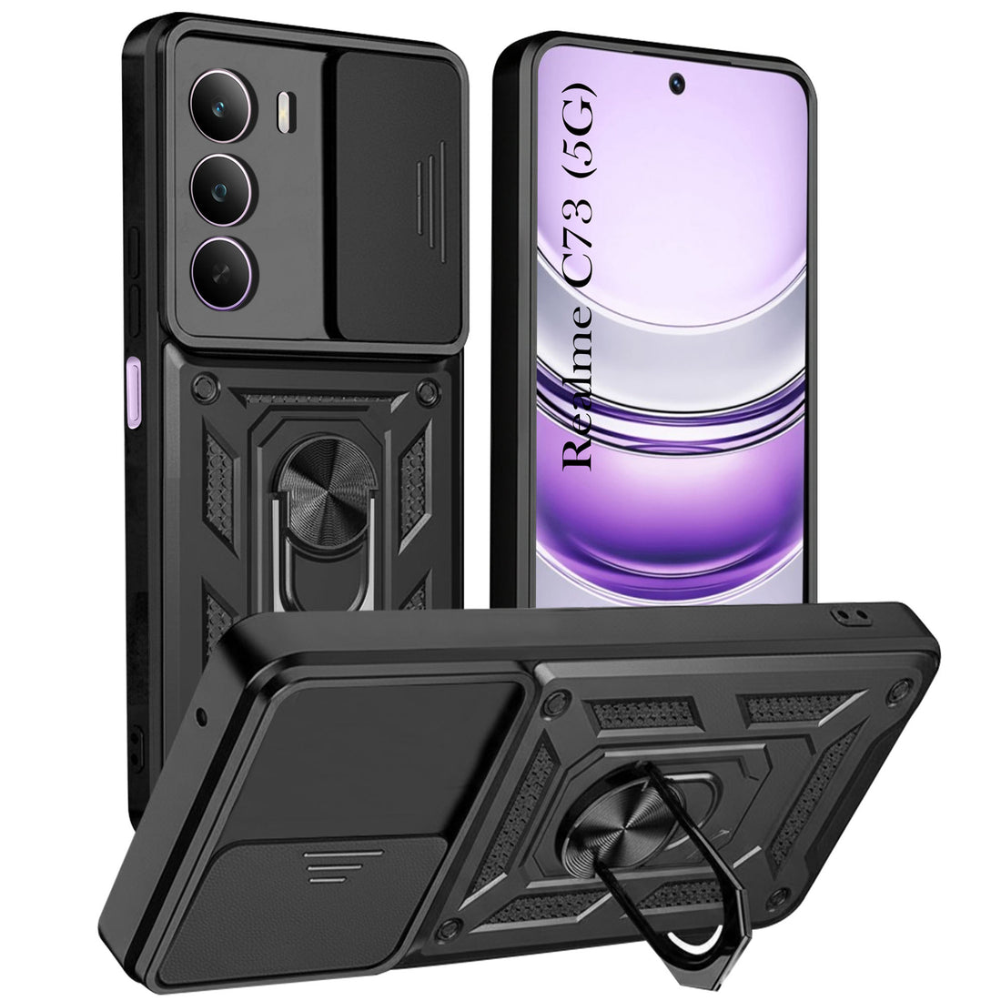 For Realme C73 Back Cover Case (Hybrid Dual Armor Polycarbonate)