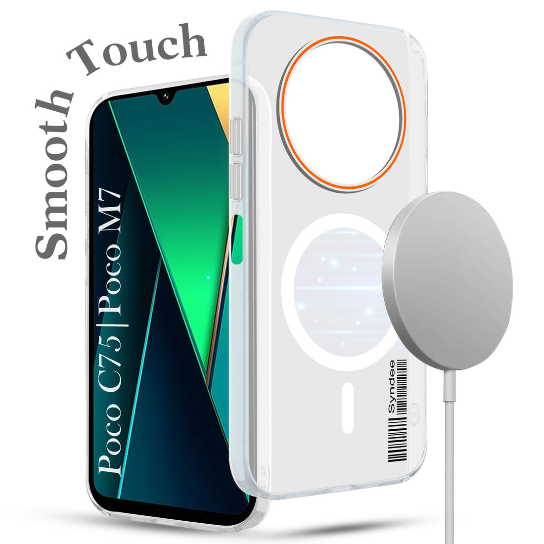 For Poco C75 | Poco M7 Back Cover Case (Soft Touch | Camera Bump Protection | MagSafe Compatible | Matte Finish)