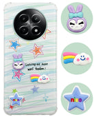 For Realme Narzo 70x 5G Back Cover Case (3D Cute Cartoons | Hard Back Side Soft | Matte Premium Finish | HD Printing)