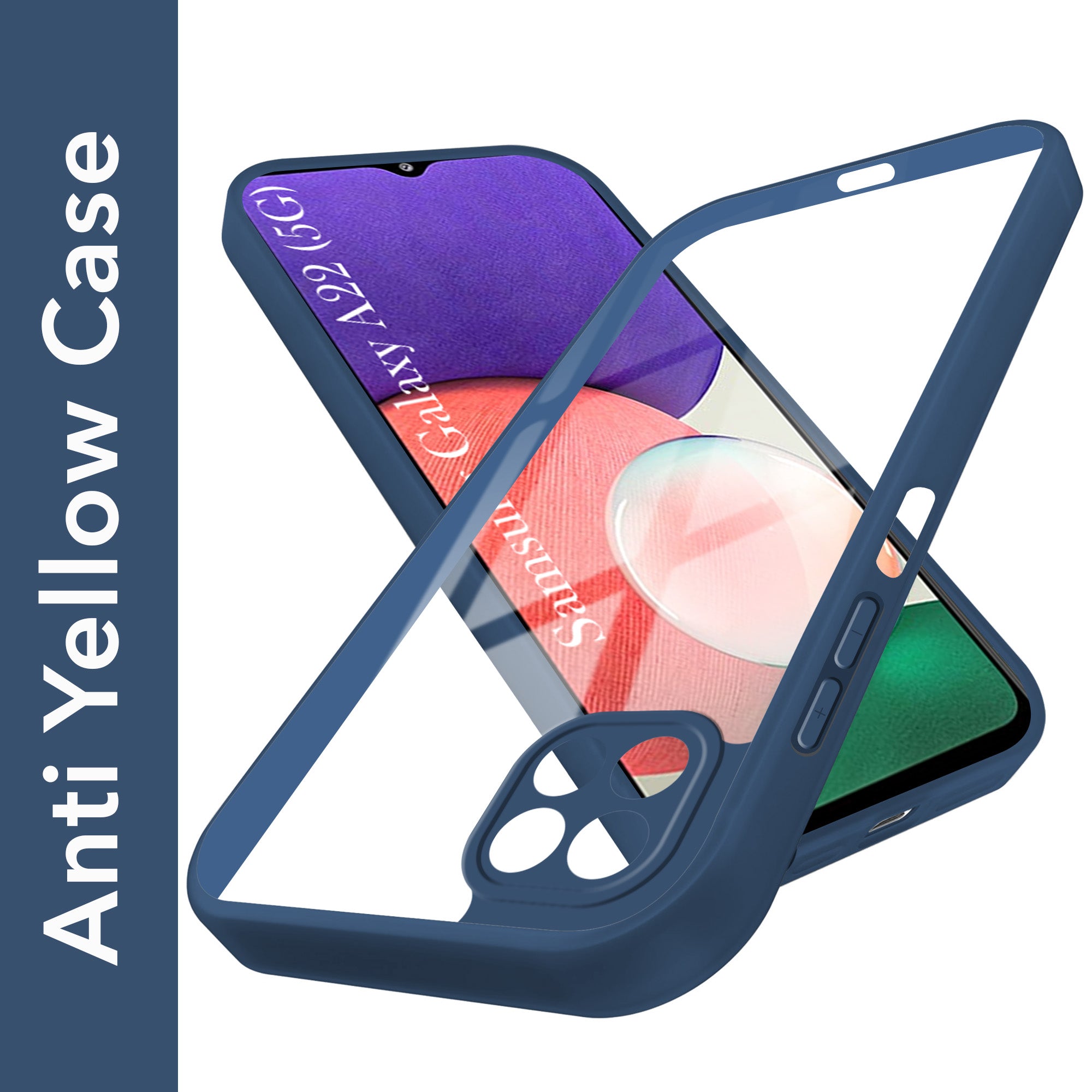 For Samsung Galaxy A22 5G Back Cover Case Ultra-Hybrid (Lifetime Anti Yellow | Anti Scratch | Crystal Clear Shockproof)
