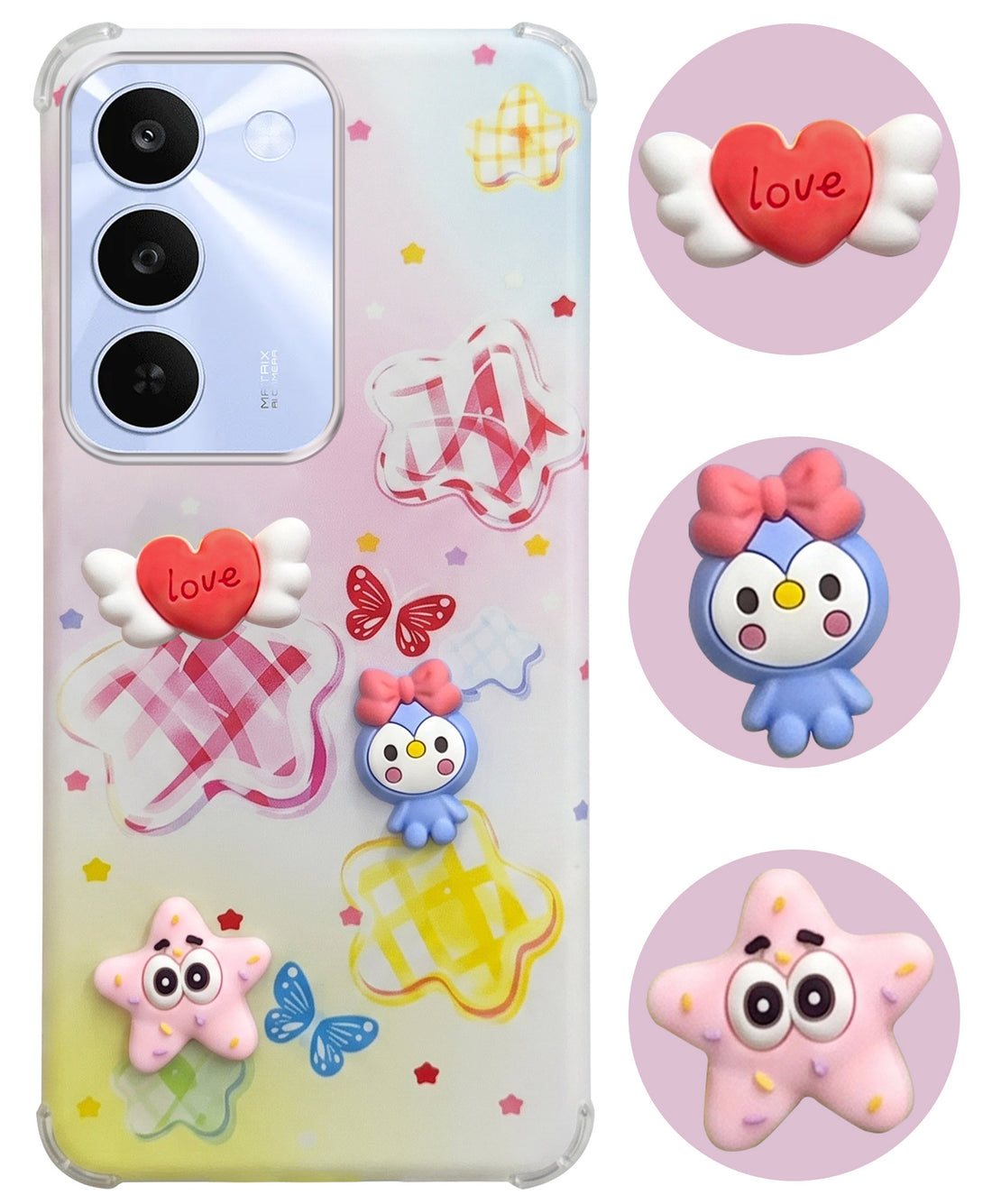 For Realme C83 5G Back Cover Case (3D Cute Cartoons | Hard Back Side Soft | Matte Premium Finish | HD Printing)