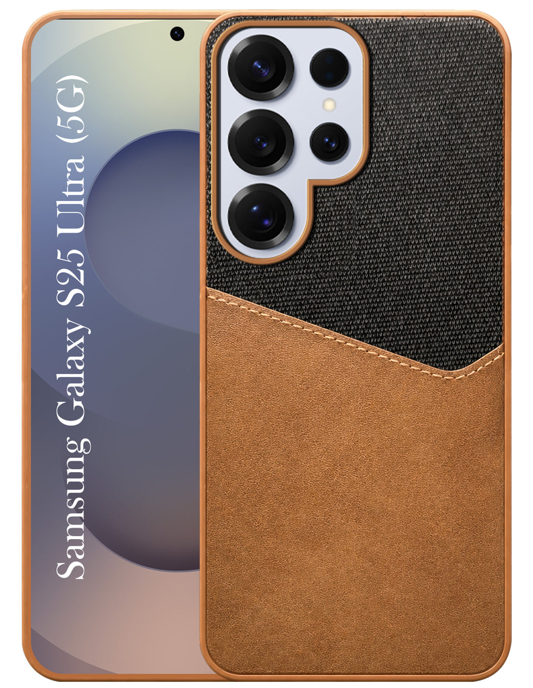 For Samsung Galaxy S25 Ultra Back Cover Case (Dual PU Leather Stitch | Professional Minimalist | Soft and Flexible)
