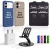 Complete Mobile Care Kit (Get Any 2 Cases+2 Tempered Glass+25W Charger Adapter+Metallic Mobile Stand+Cable Protector)