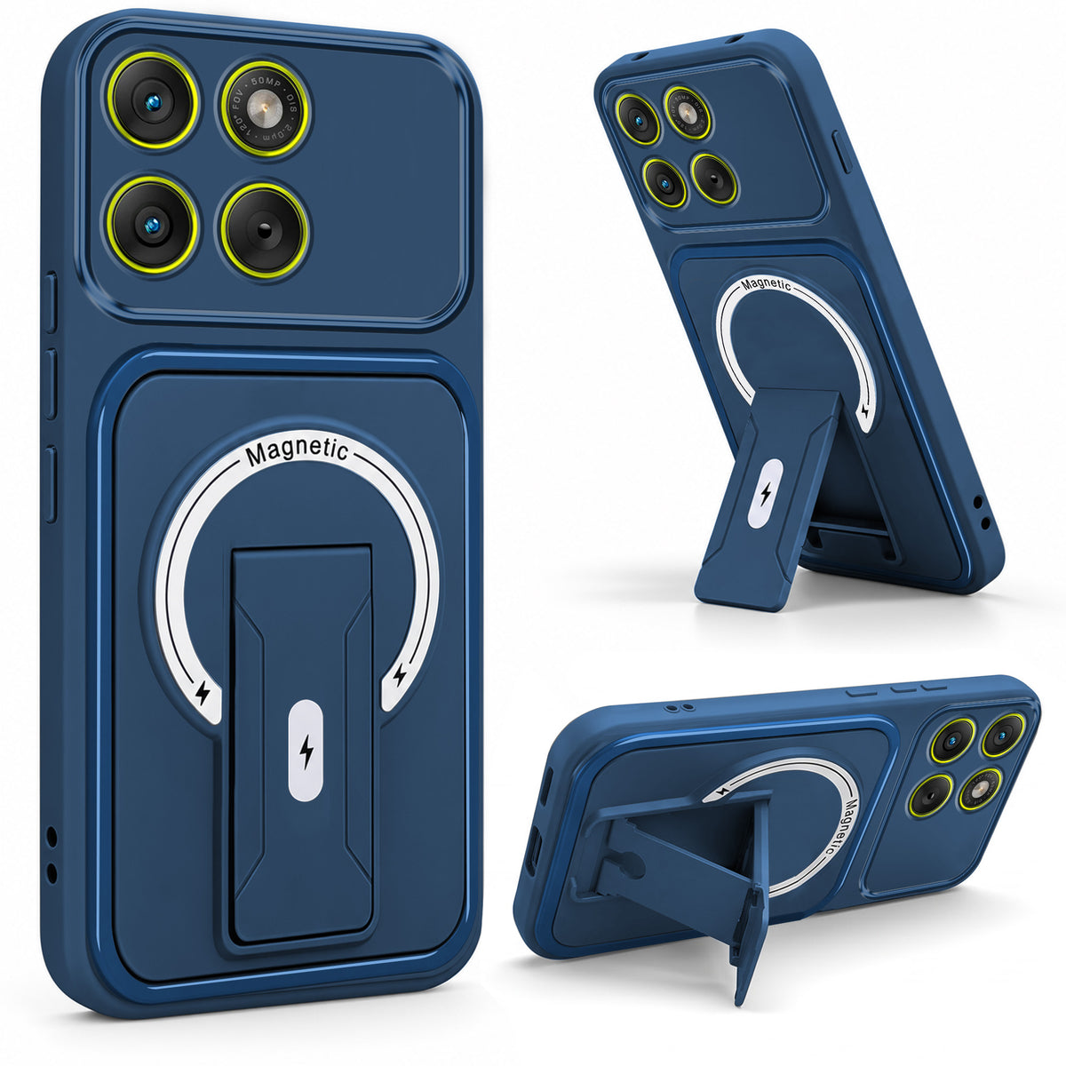 For Motorola Moto Edge 70 Back Case Cover Metallic (Hybrid Armor Kickstand | MagSafe Compatible | Camera Protection Shockproof)