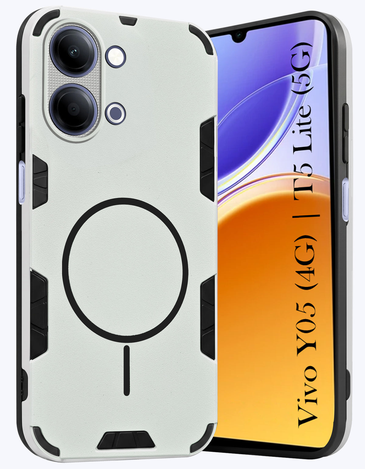 For Vivo Y05 (4G) | Vivo T5 Lite (5G)  Back Cover Case (Slim Hybrid Armor | Shockproof Camera Protection | Rugged Dual Layer)