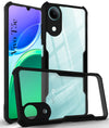 For Vivo T5e 5G Back Cover Case Hybrid (Shockproof with Polycarbonate Clear Panel | Professional Black)