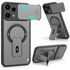 For Nothing Phone 3A Lite Back Case Cover Metallic (Hybrid Armor Kickstand | Sliding Shutter Camera Protection | MagSafe Compatible)