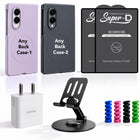 Complete Mobile Care Kit (Get Any 2 Cases+2 Tempered Glass+25W Charger Adapter+Metallic Mobile Stand+Cable Protector)