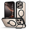 For Apple iPhone 16 Pro Back Cover Case Crystal (Lifetime Anti Yellow | Magnetic Ring Stand | Camera Lens Protection | MagSafe Compatible)