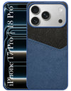 For iPhone 17 Pro | iPhone 18 Pro Back Cover Case (Dual PU Leather Stitch | Professional Minimalist | Soft and Flexible)