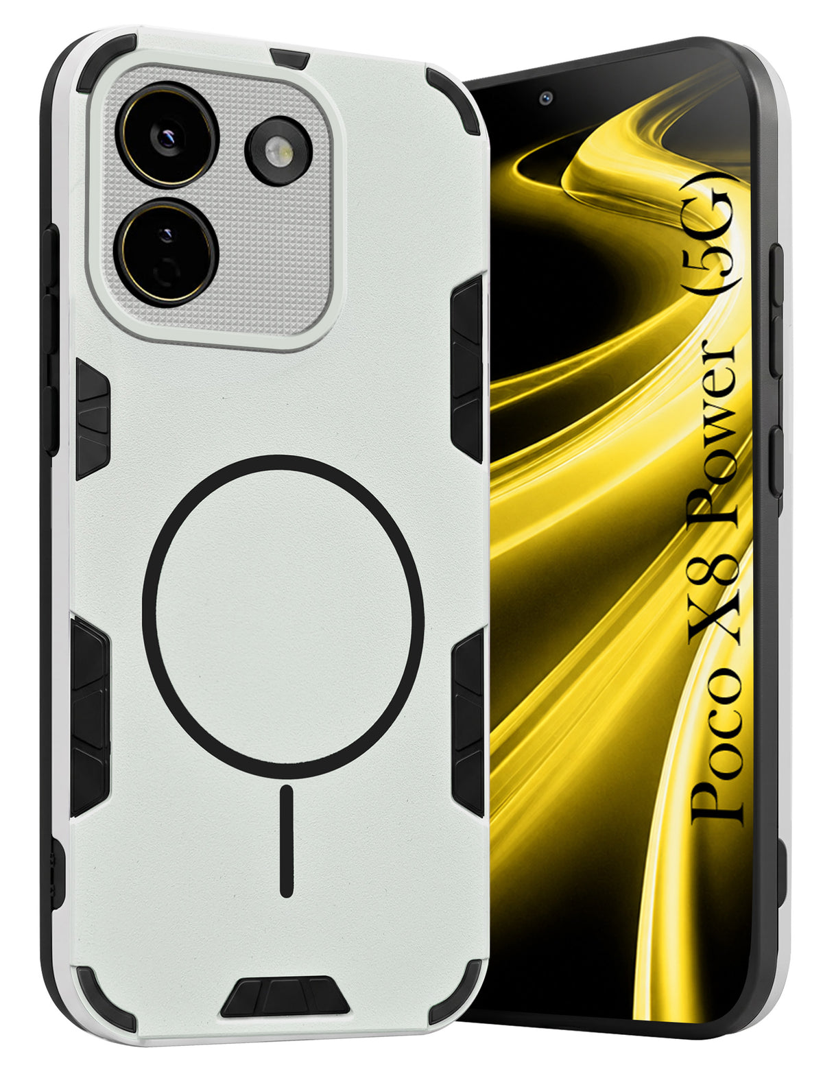 For Poco X8 Power Back Cover Case (Slim Hybrid Armor | Shockproof Camera Protection | Rugged Dual Layer)