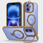 For Apple iPhone 16 Plus Back Cover Case Crystal (Lifetime Anti Yellow | Magnetic Ring Stand | Camera Lens Protection | MagSafe Compatible)