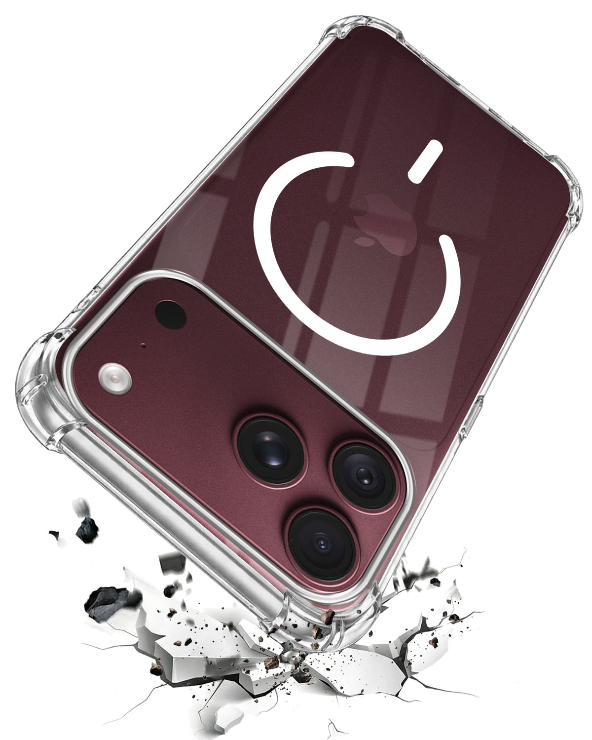 For Apple iPhone 18 Pro Max Back Cover Shockproof Crystal-Clear (Magsafe Wireless Support | Drop & Camera Protection | Hard Polycarbonate)
