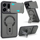 For Oppo Find X9 | Oppo Find X9s Back Case Cover Metallic (Hybrid Armor Kickstand | Sliding Shutter Camera Protection | MagSafe Compatible)