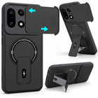 For OnePlus 15 5G Back Case Cover Metallic (Hybrid Armor Kickstand | Sliding Shutter Camera Protection | MagSafe Compatible)