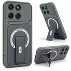 For Motorola Moto Edge 60 Fusion Back Case Cover Metallic (Hybrid Armor Kickstand | MagSafe Compatible | Camera Protection Shockproof)