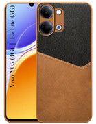 For Vivo Y05 (4G) | Vivo T5 Lite (5G) Back Cover Case (Dual PU Leather Stitch | Professional Minimalist | Soft and Flexible)