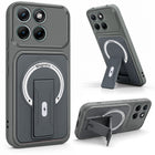 For Motorola Moto Edge 70 Fusion Back Case Cover Metallic (Hybrid Armor Kickstand | MagSafe Compatible | Camera Protection Shockproof)