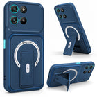 For Motorola Moto G67 Power | G57 Power Back Case Cover Metallic (Hybrid Armor Kickstand | MagSafe Compatible | Camera Protection Shockproof)
