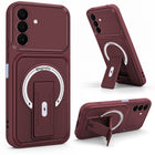 For Samsung Galaxy F70 Pro 5G Back Case Cover Metallic (Hybrid Armor Kickstand | MagSafe Compatible | Camera Protection Shockproof)