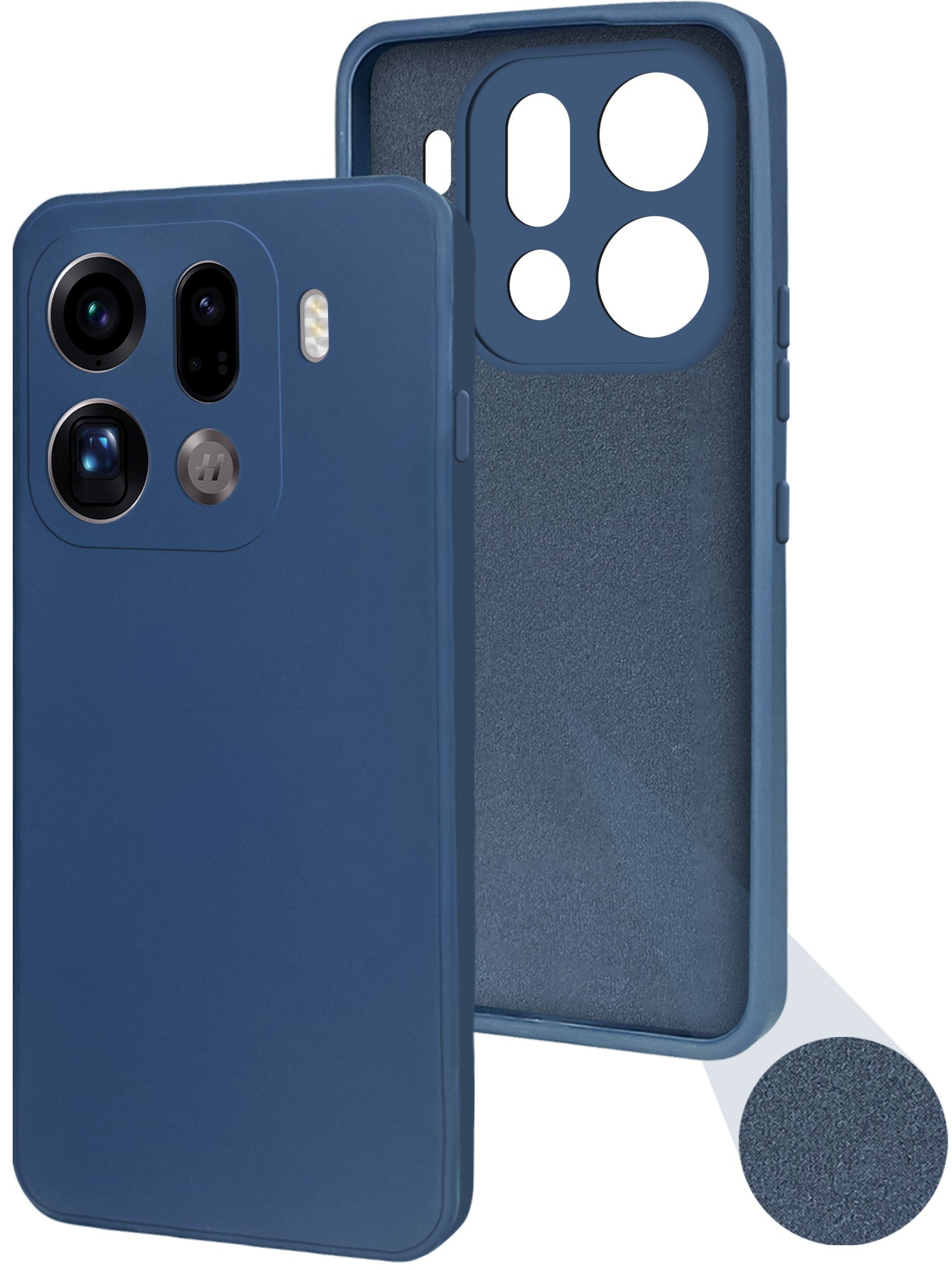 For Oppo Find X9 Pro Back Cover Case (Matte Finish Silicone with Inside Fiber cloth) (Copy)
