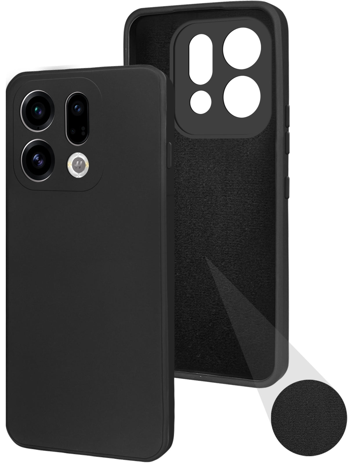 For Oppo Find X9 | Oppo Find X9s Back Cover Case (Matte Finish Silicone with Inside Fiber cloth)