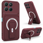 For Motorola Moto G37 Power Back Case Cover Metallic (Hybrid Armor Kickstand | MagSafe Compatible | Camera Protection Shockproof)