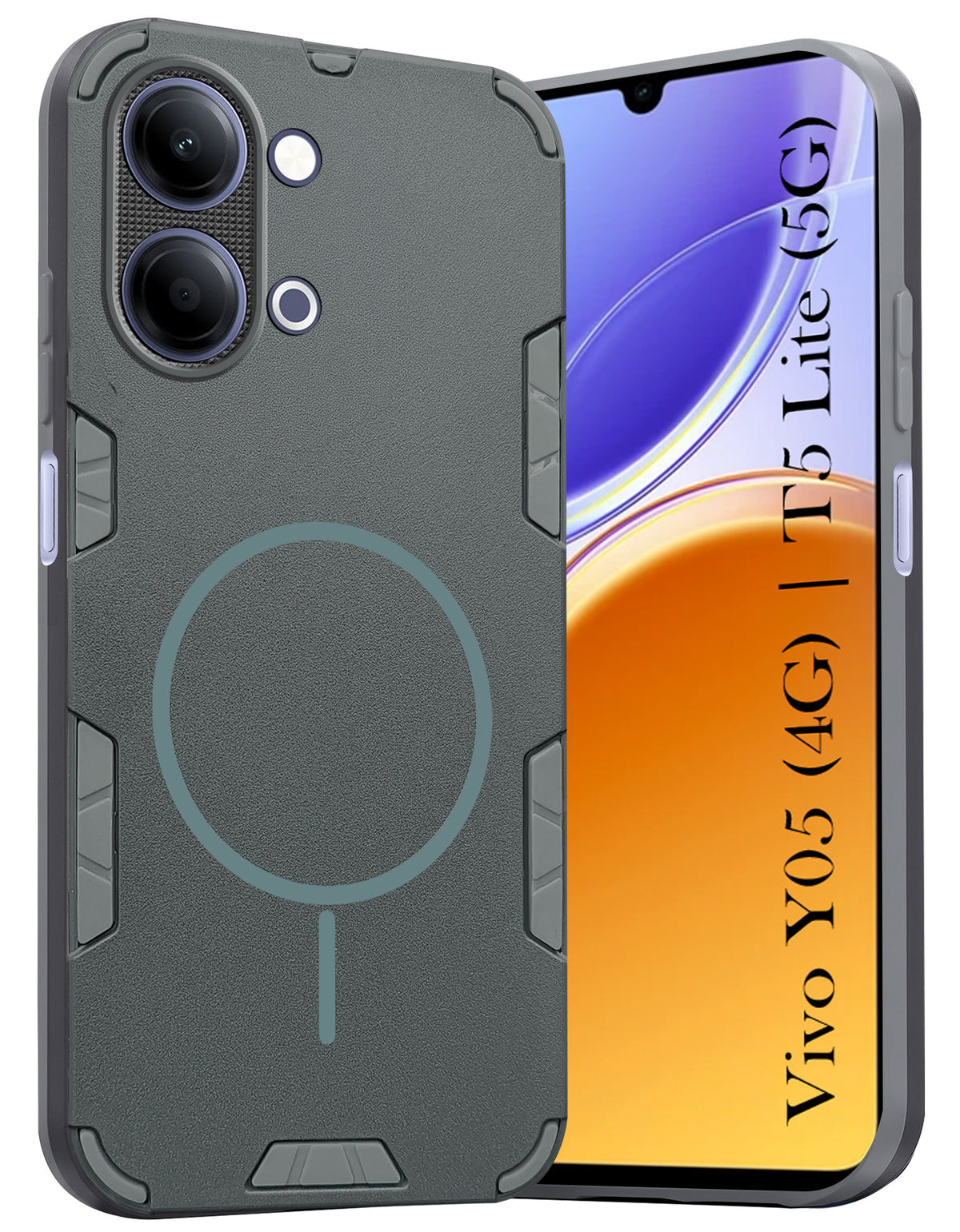For Vivo Y05 (4G) | Vivo T5 Lite (5G)  Back Cover Case (Slim Hybrid Armor | Shockproof Camera Protection | Rugged Dual Layer)