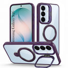 For Samsung Galaxy S26 5G Back Cover Case Crystal (Lifetime Anti Yellow | Magnetic Ring Stand | Camera Lens Protection | MagSafe Compatible)