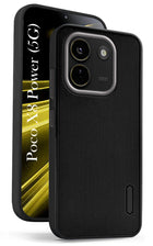 For Poco X8 Power Back Cover Case Rubberised (Textured Grip Design| Micro-Fiber Cloth Inside | Slim and Light Weight | Soft Touch and Feel)