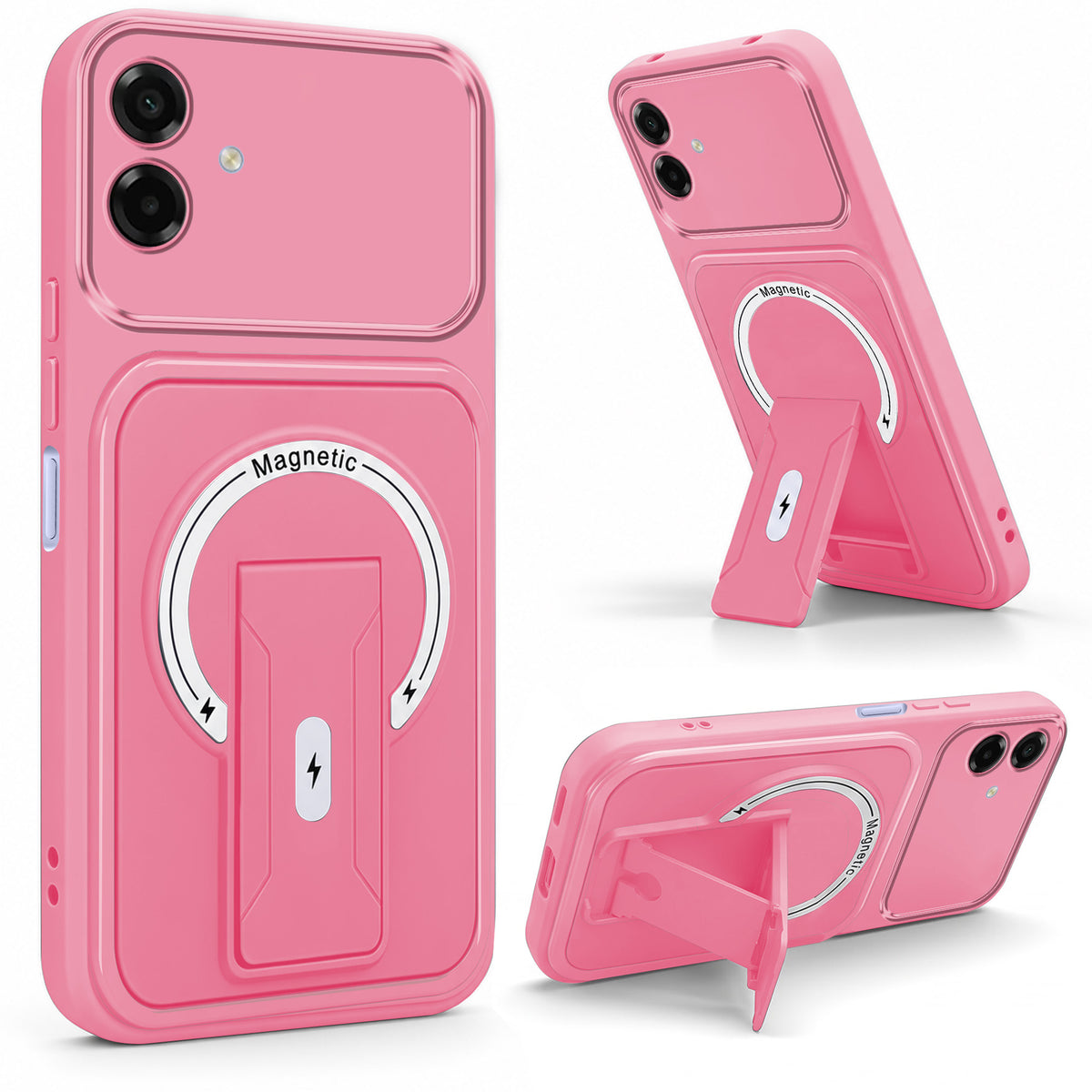 For Samsung Galaxy A07 5G | F70e 5G Back Case Cover Metallic (Hybrid Armor Kickstand | MagSafe Compatible | Camera Protection Shockproof)
