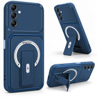 For Samsung Galaxy A14 4G | 5G Back Case Cover Metallic (Hybrid Armor Kickstand | MagSafe Compatible | Camera Protection Shockproof)