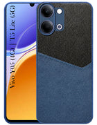 For Vivo Y05 (4G) | Vivo T5 Lite (5G) Back Cover Case (Dual PU Leather Stitch | Professional Minimalist | Soft and Flexible)