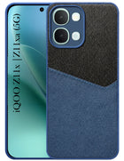 For Vivo iQOO Z11x Back Cover Case (Dual PU Leather Stitch | Professional Minimalist | Soft and Flexible)