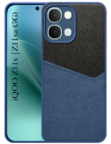 For Vivo iQOO Z11x Back Cover Case (Dual PU Leather Stitch | Professional Minimalist | Soft and Flexible)