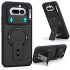 For Nothing Phone 4A 5G Back Case Cover Metallic (Hybrid Armor Kickstand | Sliding Shutter Camera Protection | MagSafe Compatible)
