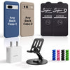 Complete Mobile Care Kit (Get Any 2 Cases+2 Tempered Glass+25W Charger Adapter+Metallic Mobile Stand+Cable Protector)