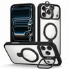 For Apple iPhone 17 Pro Back Cover Case Crystal (Lifetime Anti Yellow | Magnetic Ring Stand | Camera Lens Protection | MagSafe Compatible)