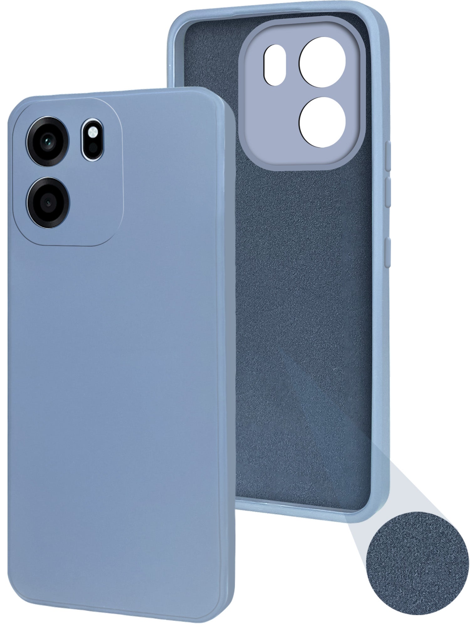 For Oneplus Nord CE 6 Back Cover Case (Matte Finish Silicone with Inside Fiber cloth)