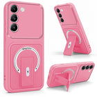 For Vivo T3 5G Back Case Cover Metallic (Hybrid Armor Kickstand | MagSafe Compatible | Camera Protection Shockproof)